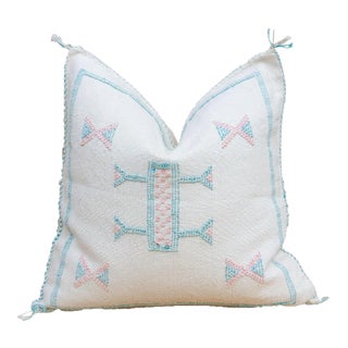 Yara Moroccan Silk Rug Pillow For Sale