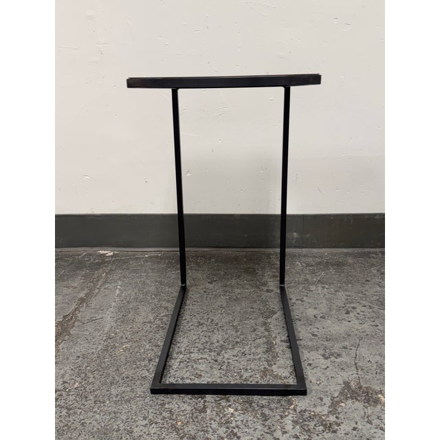 Metal Room & Board Slim C-Shape Table For Sale - Image 7 of 12