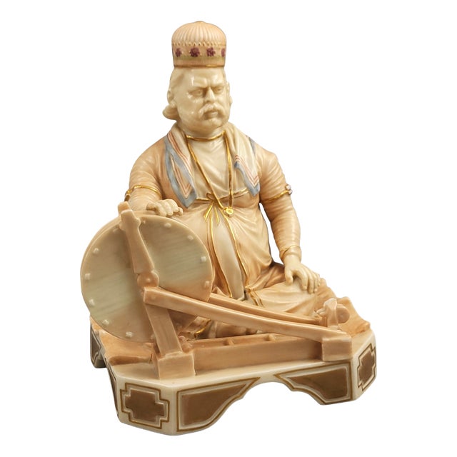 Porcelain Indian Craftsmen Shaban Figure from Royal Worcester, 1888 For Sale
