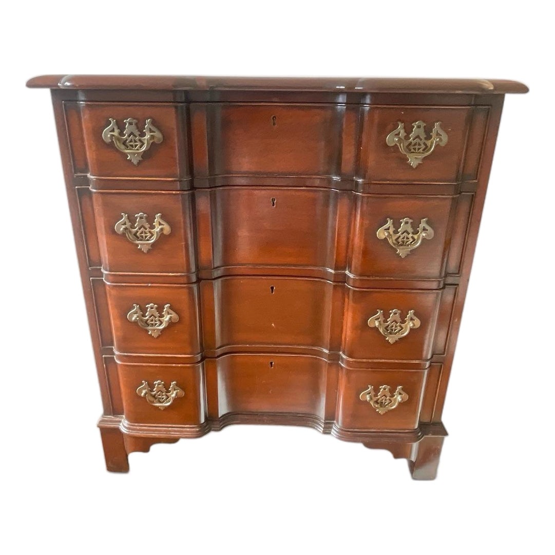 1950s Charak Furniture Co. Chippendale Style Mahogany Block-Front Chest ...