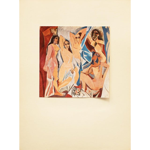 Portraiture 1960s After Pablo Picasso "The Young Ladies of Avignon", Period Cubist Full-Color Print For Sale - Image 3 of 7