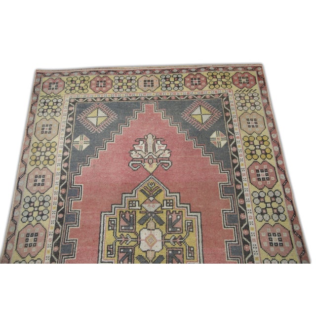 1960s Vintage Turkish Rug 3'9" x 7'4" For Sale - Image 5 of 7