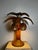Wood Vintage Rattan Palm Tree Coconut Lamp For Sale - Image 7 of 12