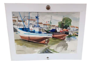 Michel Roubille, Ile d'Yeu, 1981, Watercolor