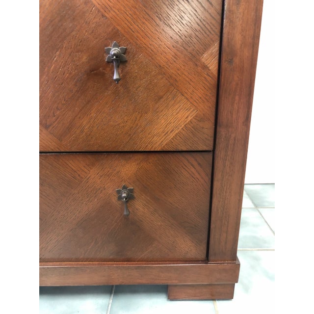 Wood A.r.t. Furniture Wooden Veneer Bedside Dresser For Sale - Image 7 of 8