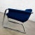 Late 20th Century Vintage Modern Royal Blue Hopsacking & Chrome Cantilever Sling Chair For Sale - Image 5 of 13