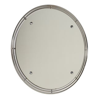 Chromed Metal Wall Mirror, 1960s For Sale