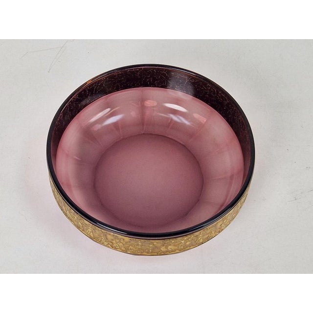 1920s Art Nouveau Amethyst Glass Bowl by Moser Karlsbad, 1920s For Sale - Image 5 of 10