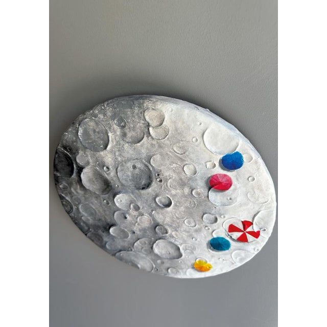 Early 21st Century Vera Vizzi, Phase Wall Sculpture with Lunar Texture, 2025, Mixed Media For Sale - Image 5 of 9