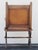 Early 20th Century English Gothic Arts & Crafts Wood and Leather Arm Chair For Sale - Image 4 of 12