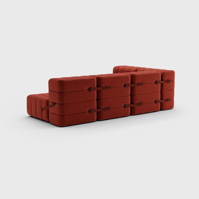Metal Three-Seater Modular Sofa in Dama Fabric by Ambivalenz, Set of 9 For Sale - Image 7 of 18