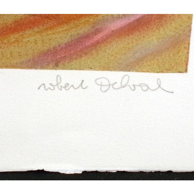 Impressionist 1970s "Cinq Roses" Floral Still Life Lithograph Print by Robert Delval For Sale - Image 3 of 6