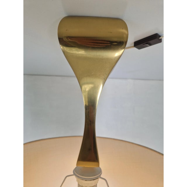 Brass Regency Table Lamp in the style of Maria Pergay, 1970s For Sale - Image 4 of 10