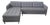 Cb2 Gray Modern Sectional Sofa With Chaise For Sale