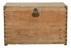 Rectangular Trunk in Wood and Metal