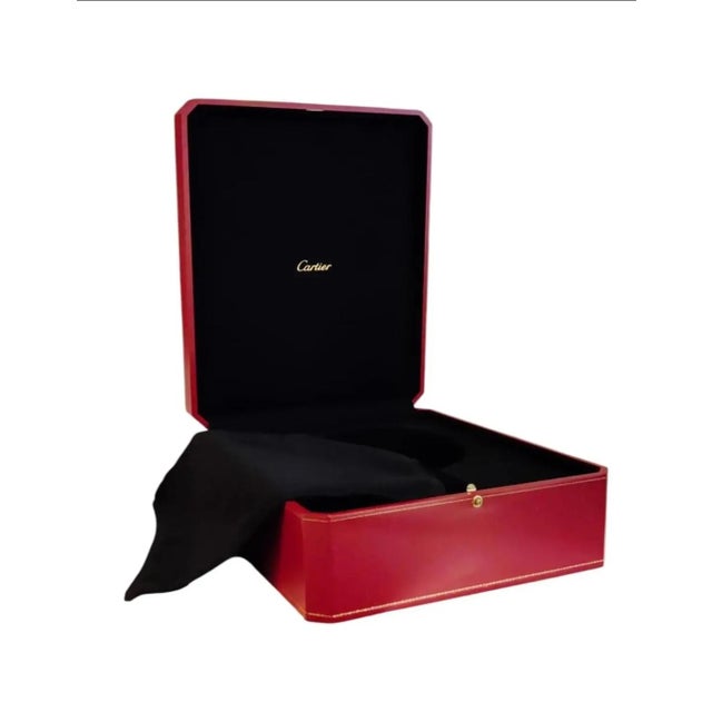 Metal Late 20th Century Huge Authentic Cartier Red Presentation Box For Sale - Image 7 of 17
