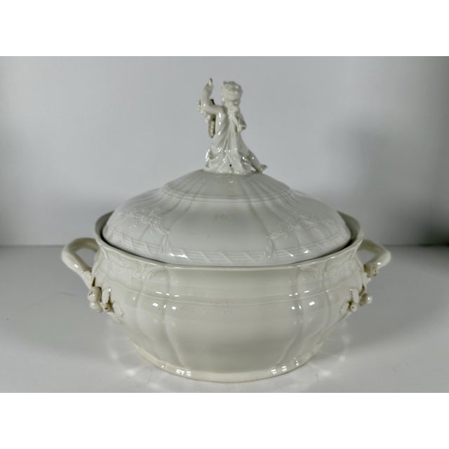 19th Century KPM Blanc de Chine Tureen with Putti Finial For Sale - Image 6 of 10