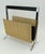 Vintage Magazine Rack in Chrome, Leather and Bamboo, 1970s For Sale - Image 4 of 11