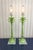 Metal Vintage Coastal Palm Tree Table Lamps in Metallic Green Lacquer – a Pair For Sale - Image 7 of 7