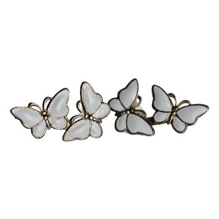 Mid-Century Modern Danish Ear Clips in Sterling Silver by Volmer Bahner, 1960s, Set of 2 For Sale