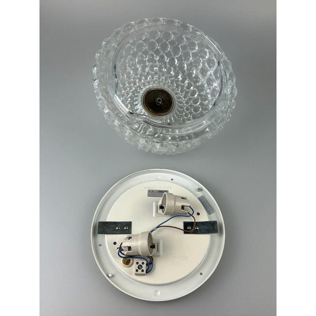 Gold Space Age Ceiling Lamp from Glashütte Limburg Germany, 1970s For Sale - Image 8 of 18