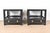 Mid-Century Modern Michael Taylor for Baker Far East Collection Black Lacquered Nightstands or End Tables, Newly Refinished For Sale - Image 3 of 12