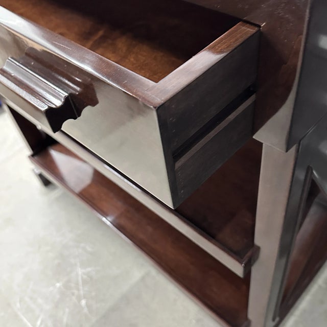 Wood Pair of C. Mariani Side Console Tables For Sale - Image 7 of 11