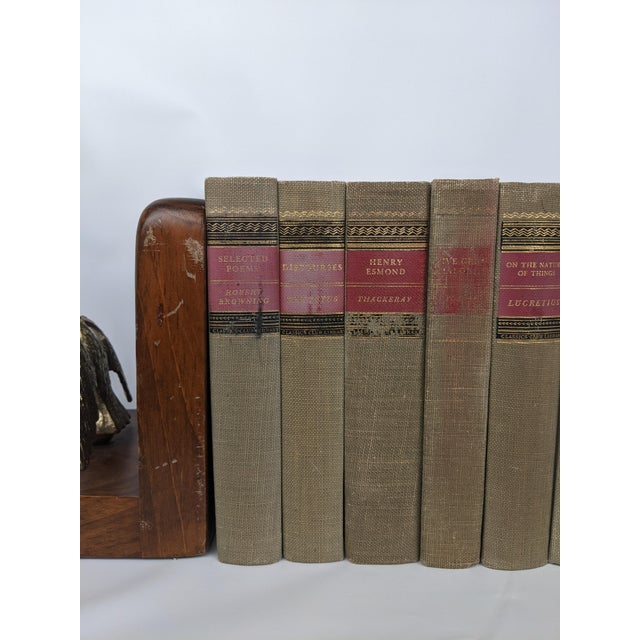 1943 Classics Club Gray, Burgundy & Gold Gilt Literary Library Books - Set of 8 For Sale - Image 13 of 14