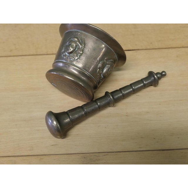Bronze Gothic Pestle and Mortar, Set of 2 For Sale - Image 5 of 7