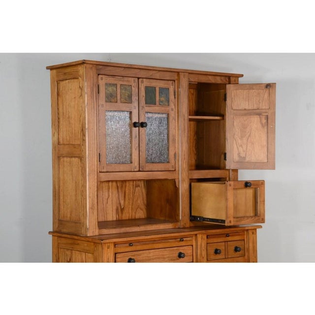 Rustic 2 Piece Buffet and Hutch Chairish