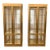 Pair of Vintage Mastercraft Brass & Glass Illuminated Display Cabinets For Sale