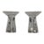 Vintage 1950s Signed Val Saint Lambert "Tricorne" Crystal Candlesticks - A Pair For Sale