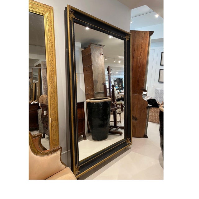19th Century French Napoleon III Large Floor Mirror For Sale - Image 4 of 6