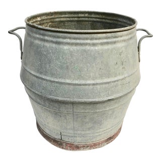 Vintage French Zinc Dolly Tub For Sale