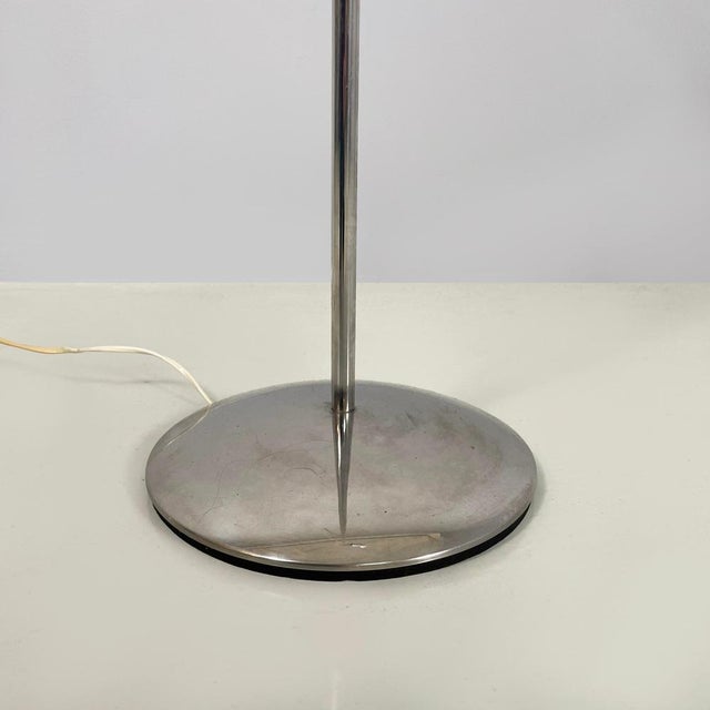 Italian Space Age Chromed Metal Adjustable Floor Lamp attributed to Reggiani, 1970s For Sale - Image 12 of 18