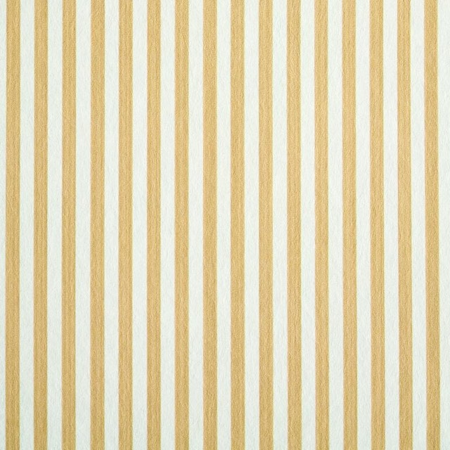Schumacher Edwin Stripe Narrow Wallpaper in Wheat For Sale