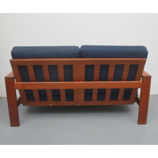 Wood Teak 2-Seater Sofa by Hans J. Wegner for Getama, 1965 For Sale - Image 7 of 15