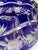 Mid 20th Century Czech Bohemian Cobalt Blue Cut to Clear Crystal Centerpiece Bowl For Sale - Image 13 of 18