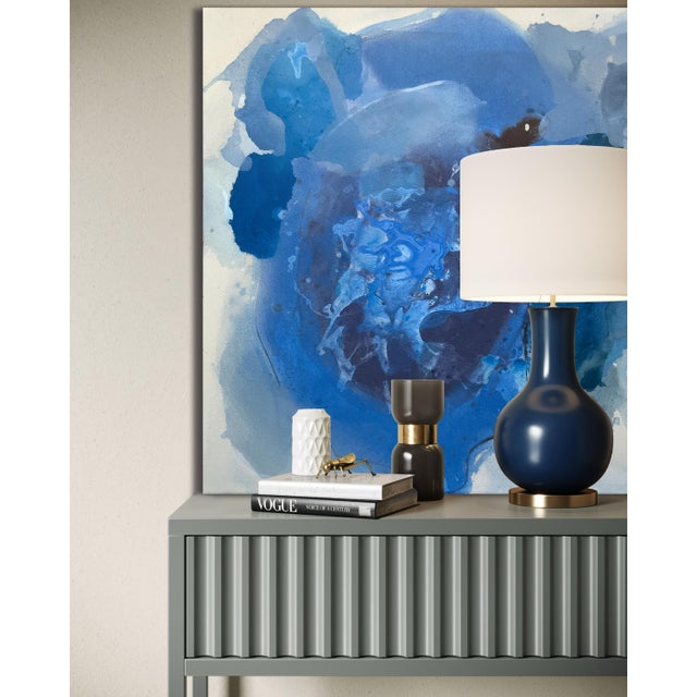 Abstract Blue Textured Wall Art For Sale In Austin - Image 6 of 9