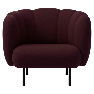 Cape Lounge Chair with Stitches Burgundy by Warm Nordic