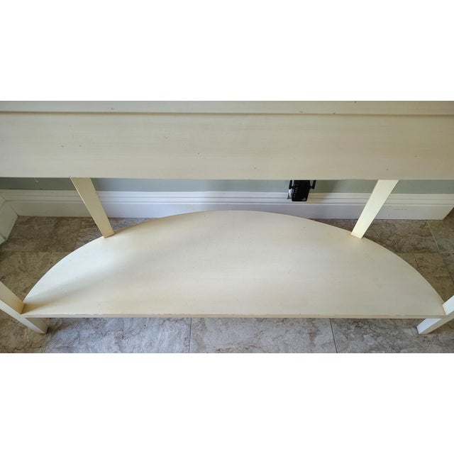 Ethan Allen Gustavian Swedish Demilune Console Table For Sale - Image 10 of 17