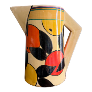 1930s Clarice Cliff Orange & Lemon Pattern Odilon Jug – Scarce Shape