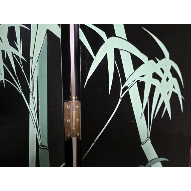 French Four-Panel Room Divider from Fournier Decoration Paris, 1980s For Sale - Image 11 of 14