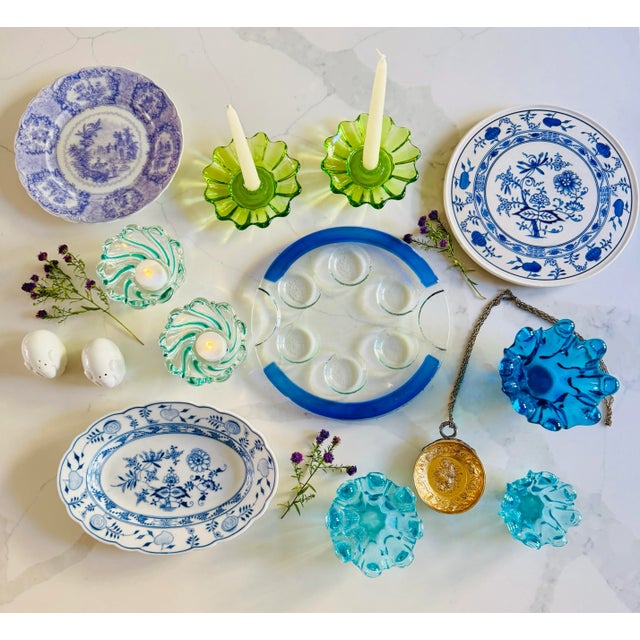 Antique New Wharf London Lavender & White English Garden Plate – Rare 9” English Transferware For Sale - Image 4 of 7