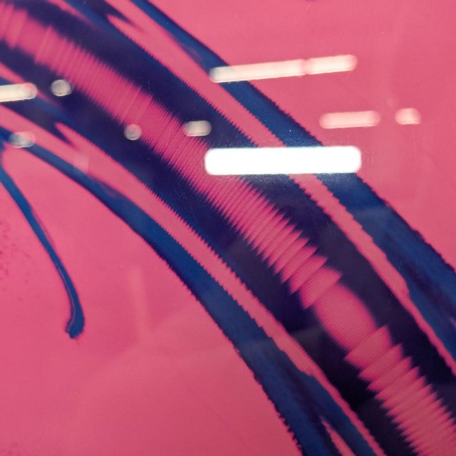 Pink TransCode by Mette Tommerup, 2001 - Round Abstract Painting For Sale - Image 8 of 11