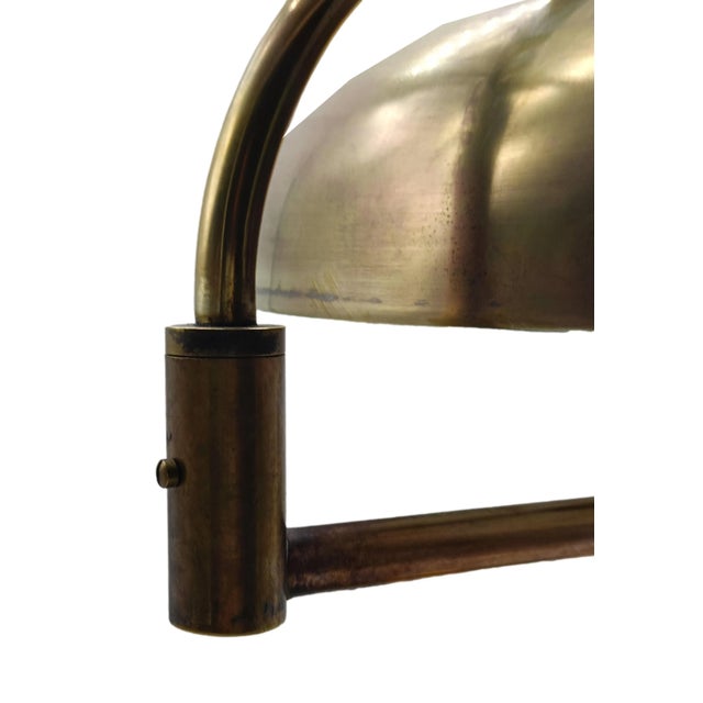 1950s Vintage French Desny Brass Table Lamp with Swivel Arm from La Maison, 1950s For Sale - Image 5 of 10