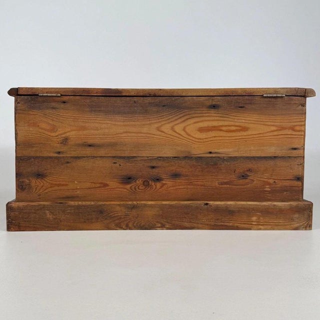Wood Vintage English Pine Storage Chest For Sale - Image 7 of 12