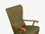 Olive Danish Modern, Highback Lounge Chair, Elm, Wool, Denmark, 1950s For Sale - Image 8 of 12