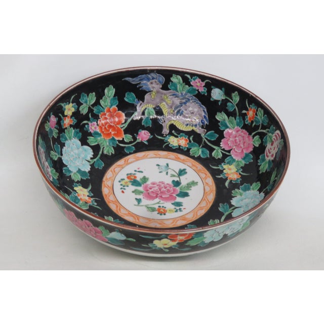 This beautiful Centerpiece Bowl is made of porcelain with enamel overglaze. This lovely large bowl presents an exquisite...