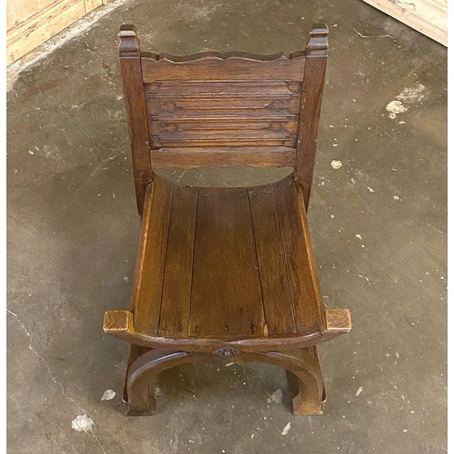 Antique Gothic Side Chair For Sale - Image 10 of 12